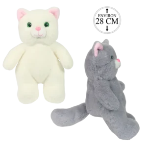 peluche chat debout 28 cm de la marque BOZAMI. Réf. PDC217-28.