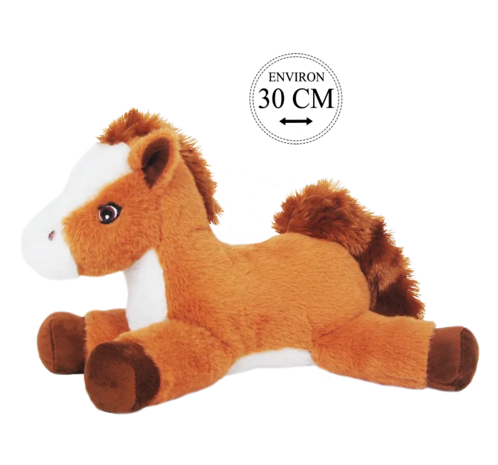 peluche cheval couche 30 cm de la marque BOZAMI. Réf. PDT521-30.