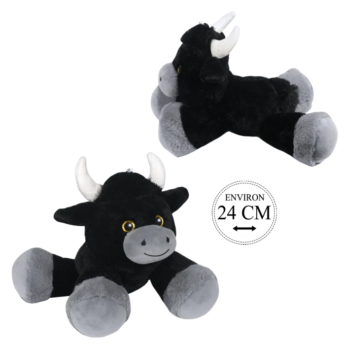 peluche doudou taureau 24 cm de la marque BOZAMI. Réf. PDC113-24.