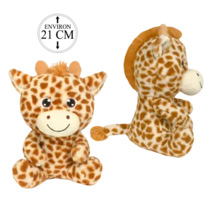 peluche girafe assise 21 cm de la marque BOZAMI. Réf. PDC402-21.