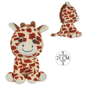 peluche girafe assise 21 cm de la marque SANDY. Réf. PDT511-21.