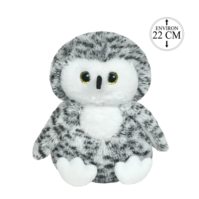 peluche harfang des neiges 22 cm (scol 6) de la marque BOZAMI. Réf. PDC106-22.