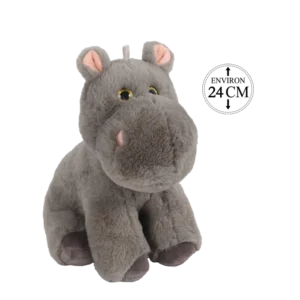 peluche hippopotame assis 24 cm de la marque BOZAMI. Réf. PDT201-24.