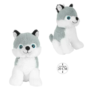 peluche husky 20 cm de la marque BOZAMI. Réf. PDQ420-20.
