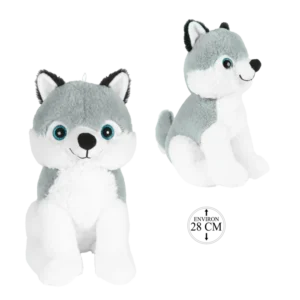 peluche husky 28 cm de la marque BOZAMI. Réf. PDQ420-28.