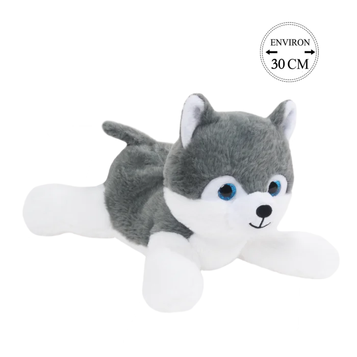 peluche husky couche 30 cm de la marque BOZAMI. Réf. PDT305-30.