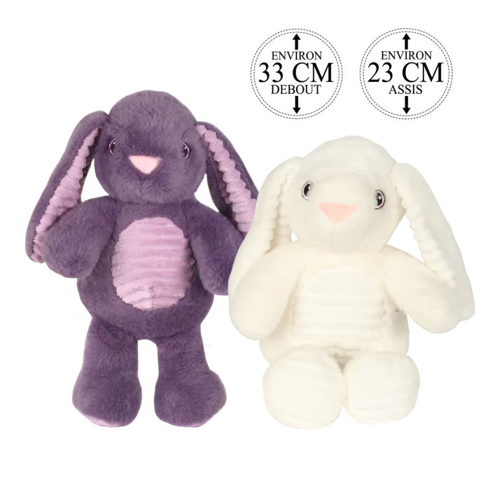 peluche lapin 23 cm de la marque AMIFOU. Réf. PDC210-23.