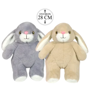 peluche lapin debout 28 cm de la marque BOZAMI. Réf. PDC218-28.