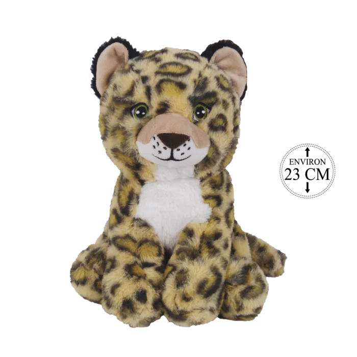 peluche léopard 23 cm de la marque BOZAMI. Réf. PDD204-23.