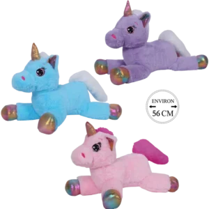 peluche licorne 56 cm de la marque SANDY. Réf. PDD500-56.