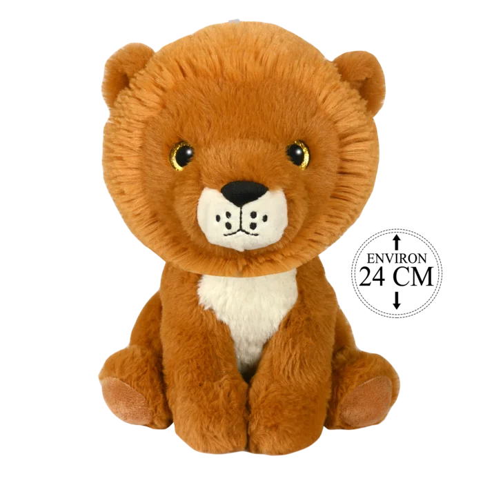peluche lion 24 cm de la marque BOZAMI. Réf. PDC110-24.