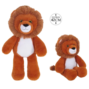 peluche lion 42 cm de la marque SANDY. Réf. PDD307-42.