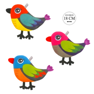 peluche oiseau 18 cm de la marque SANDY. Réf. PDQ108.