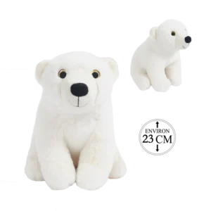 peluche ours polaire 23 cm de la marque BOZAMI. Réf. PDD316-23.