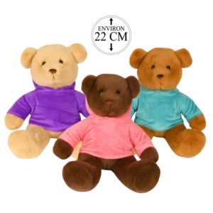 peluche ourson 22 cm de la marque BOZAMI. Réf. PDC201-22.