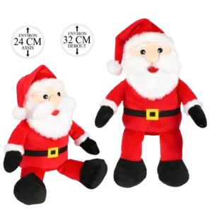 peluche Père Noël 24 cm de la marque SANDY. Réf. PDQ430-24.