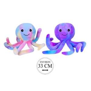 peluche pieuvre 33 cm de la marque SANDY. Réf. PDC505-33.