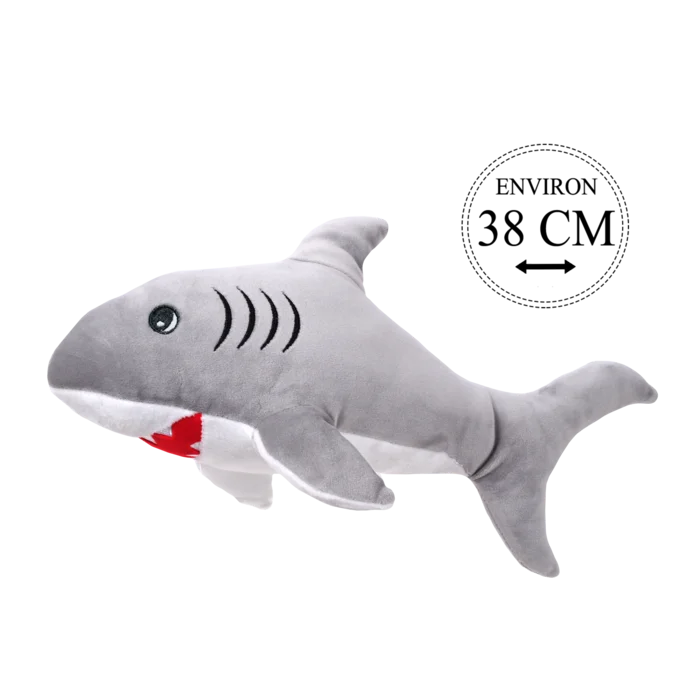peluche requin 38 cm de la marque SANDY. Réf. PDZ162-38.