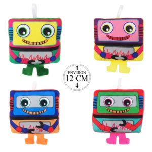 peluche robot 12 cm de la marque SANDY. Réf. PDT332.