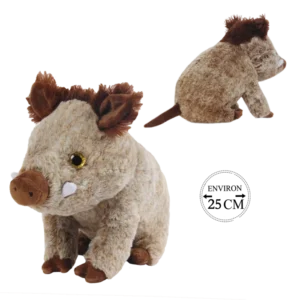peluche sanglier 25 cm de la marque BOZAMI. Réf. PDT205-25.