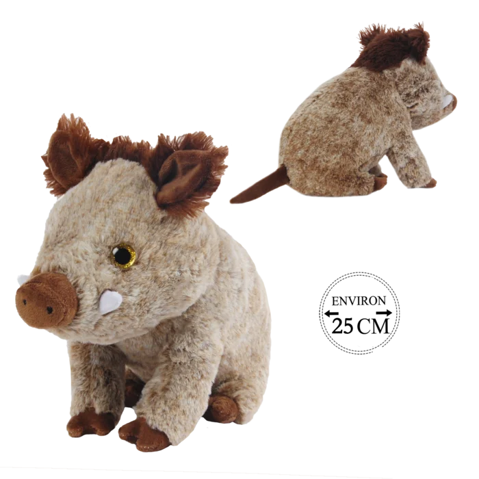peluche sanglier 25 cm de la marque BOZAMI. Réf. PDT205-25.