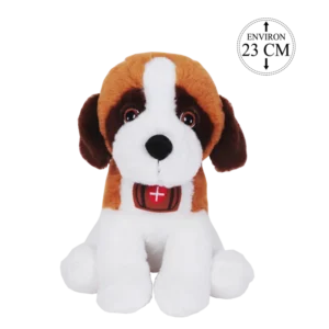 peluche st bernard 28 cm de la marque BOZAMI. Réf. PDD219-28.
