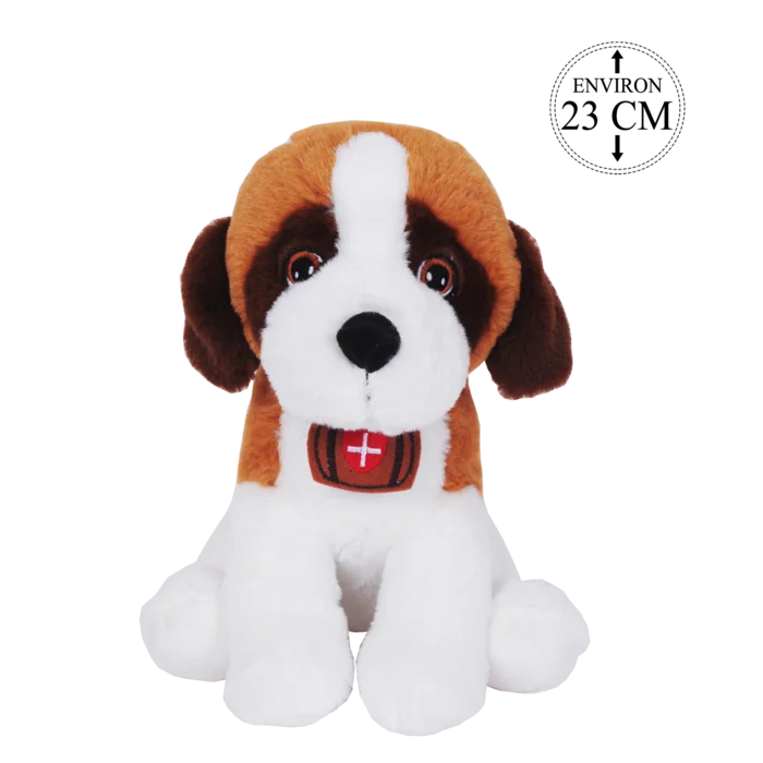 peluche st bernard 28 cm de la marque BOZAMI. Réf. PDD219-28.