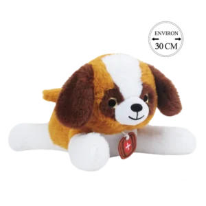 peluche st bernard couche 30 cm de la marque BOZAMI. Réf. PDT306-30.