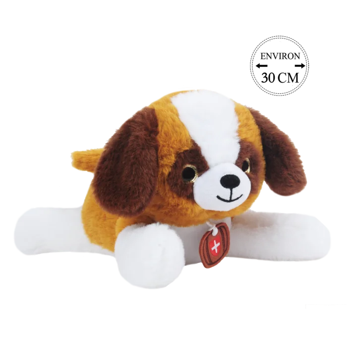 peluche st bernard couche 30 cm de la marque BOZAMI. Réf. PDT306-30.