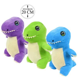 peluche tyrannosaure 20 cm de la marque SANDY. Réf. PDC420-20.