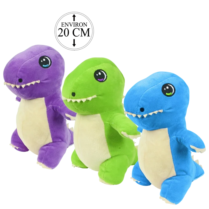 peluche tyrannosaure 20 cm de la marque SANDY. Réf. PDC420-20.