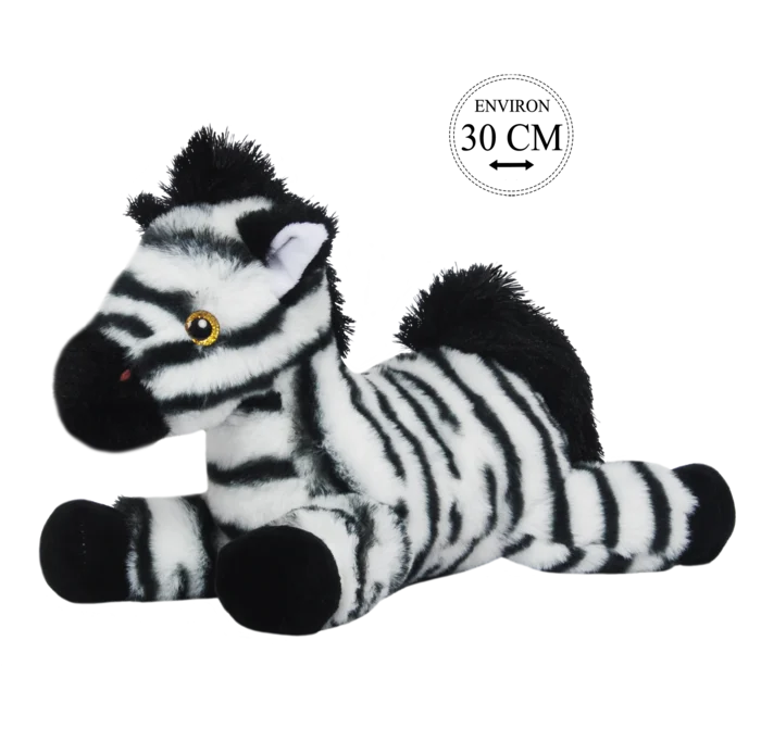 peluche zèbre couche 30 cm de la marque BOZAMI. Réf. PDT520-30.