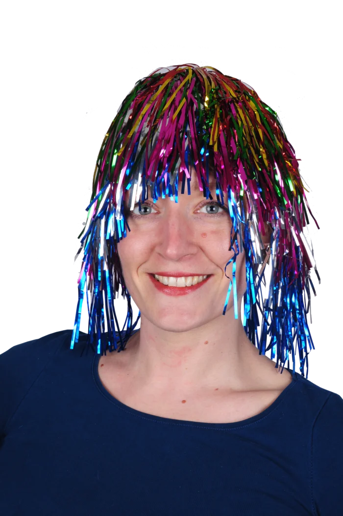 perruque filaments multicolores de la marque SANDY. Réf. FOZ376.