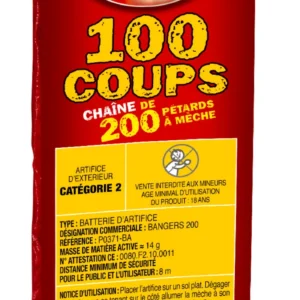 pétard le tigre 100 cps de la marque nan. Réf. P040022.