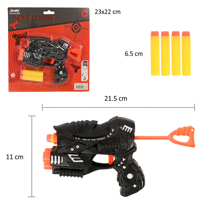 pistolet  4 fléchettes de la marque SANDY. Réf. TDT124.