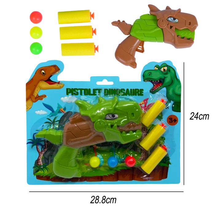 pistolet dinosaure flèches et balles de la marque SANDY. Réf. TDC203.