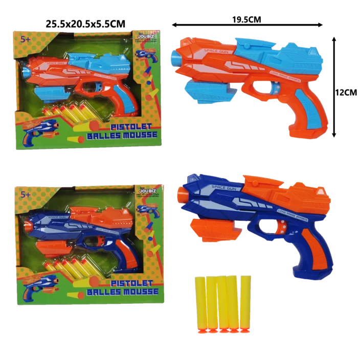 pistolets balles mousse de la marque SANDY. Réf. TDD154.