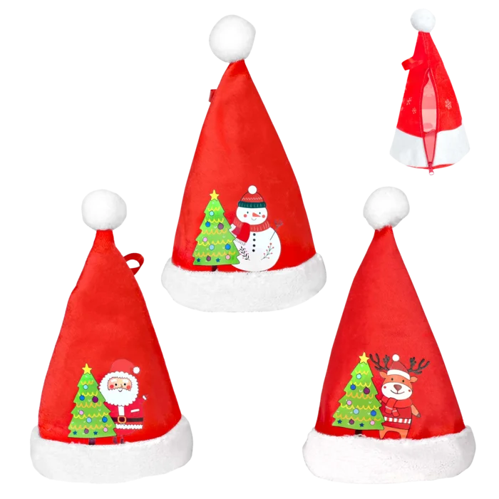 pochon conique imprimé Noël et fermeture zip 3ass de la marque SANDY. Réf. NDQ104S.