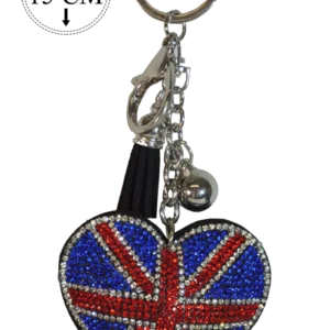 porte clé cœur strass gb de la marque SANDY. Réf. PCUH1319.
