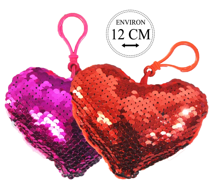 porte clé cœur 12 cm de la marque SANDY. Réf. PUN199KC.