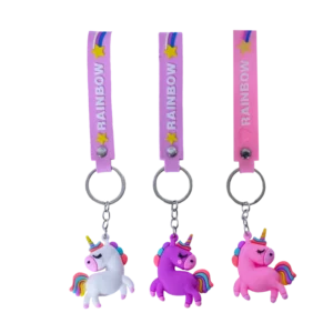 porte clés licorne avec bracelet 3ass de la marque SANDY. Réf. PCDC101.
