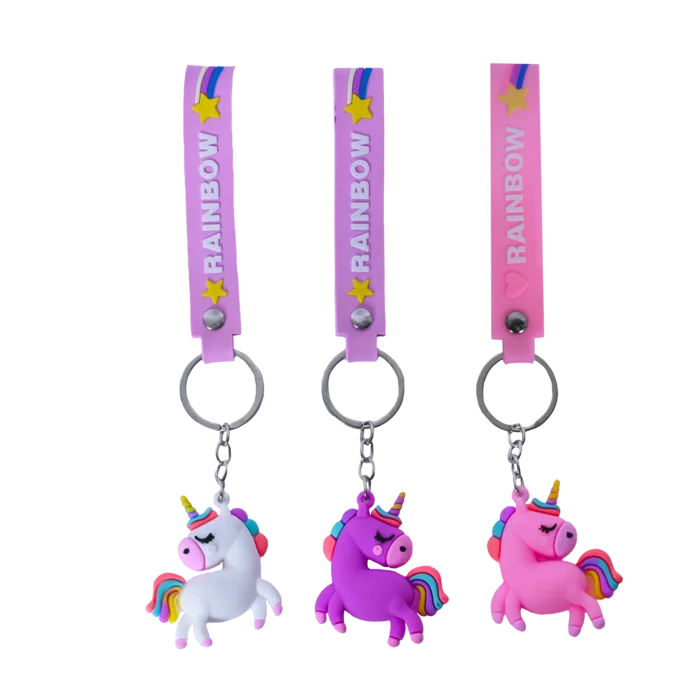 porte clés licorne avec bracelet 3ass de la marque SANDY. Réf. PCDC101.