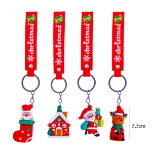 porte clés Noël avec bracelet 4ass de la marque SANDY. Réf. PCDC104.