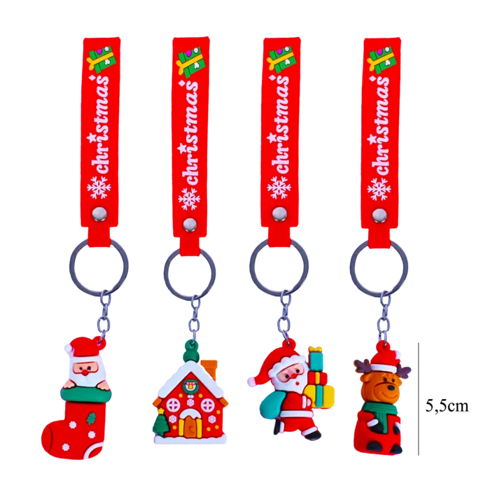 porte clés Noël avec bracelet 4ass de la marque SANDY. Réf. PCDC104.
