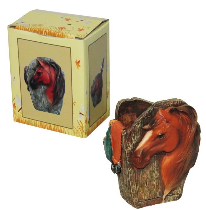 porte crayon tête cheval de la marque SANDY. Réf. RUT102.