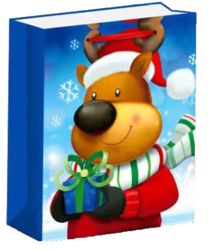 sac bleu renne 22,5*19*10 cm (scol 50) de la marque SANDY. Réf. SDD211.