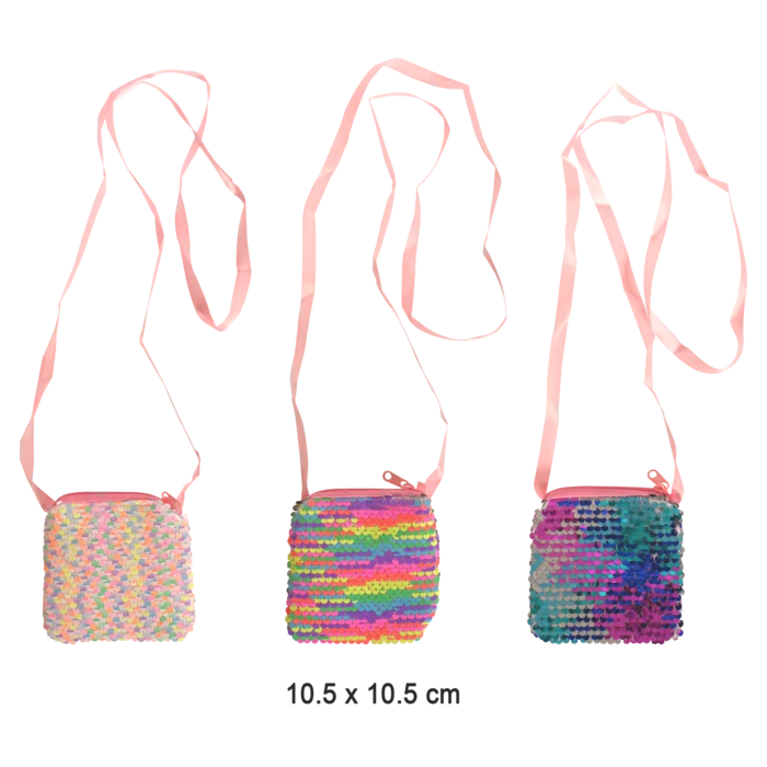 sac sequins 10,5x10,5 cm 3ass de la marque SANDY. Réf. DDT1003.
