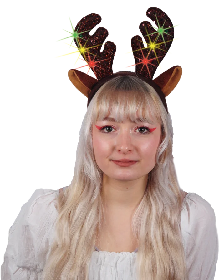 serre tête renne lumineux (scol 12) de la marque SANDY. Réf. NDD332L.