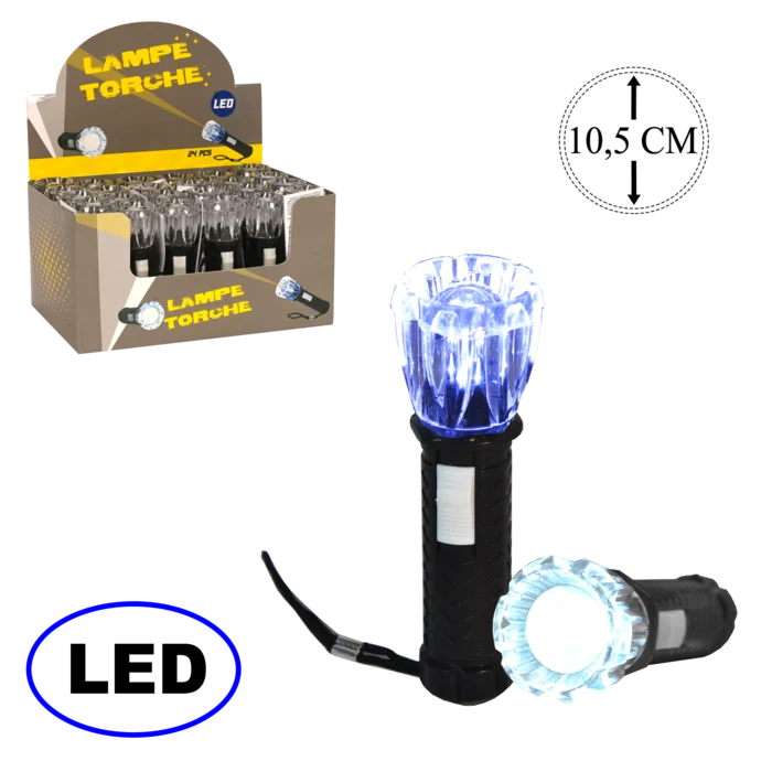 torche noire led de la marque SANDY. Réf. DUH1168L.