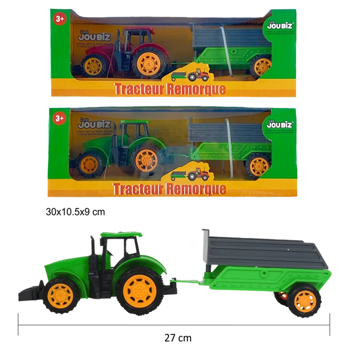 tracteur remorque ouverte de la marque SANDY. Réf. TDT128.